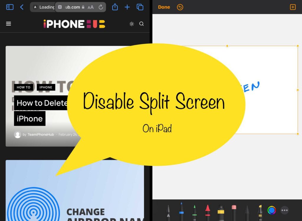 disable split screen on iPad (ipados 16)