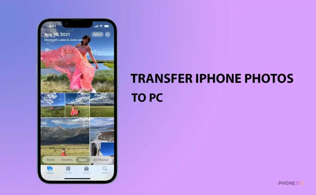 transfer photos from iphone to PC