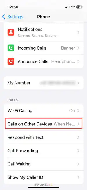 Calls on other devices