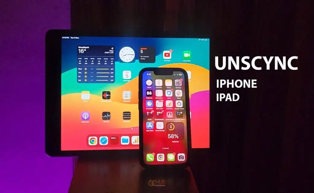 unscync iphone from ipad