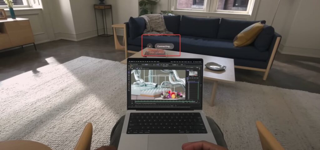 connect apple vision pro to mac Step 1