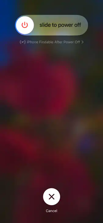 Shut down iPhone 14 using physical buttons