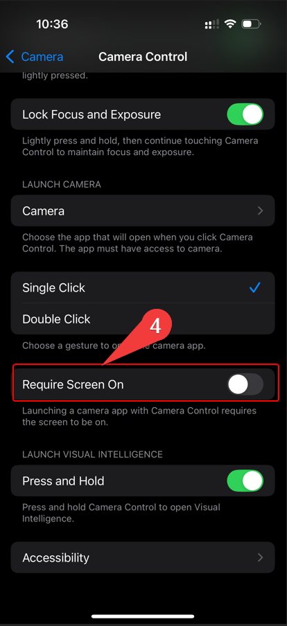 iOS 18.4.1 require camera on feature