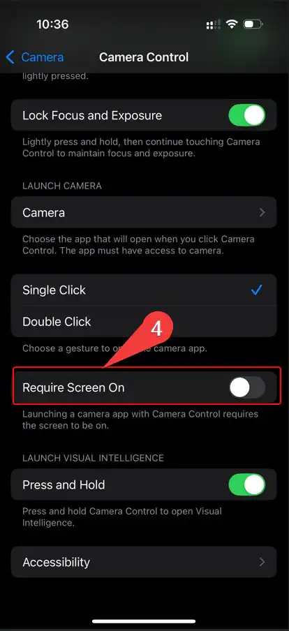 iOS 18.4.1 require camera on feature