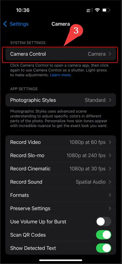 ios 18.4.1 require camera on feature
